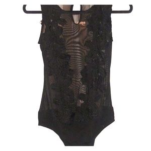 Sheer black body suit